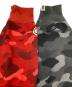 中古・古着 A BATHING APE (アベイシングエイプ) COLOR CAMO SEPARATE SHARK FZ HOODIE ブラック×レッド サイズ:2XL：25000円