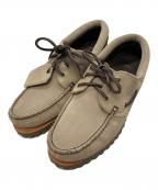 Timberlandティンバーランド）の古着「3-Eye Lug Handsewn Boat Shoes」｜ベージュ