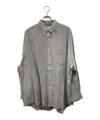 Graphpaperグラフペーパー）の古着「Linen Cupro Oversized B.D. Shirt」｜グレー