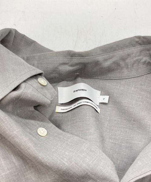 Graphpaper（グラフペーパー）Graphpaper (グラフペーパー) Linen Cupro Oversized B.D. Shirt グレー サイズ:Freeの古着・服飾アイテム