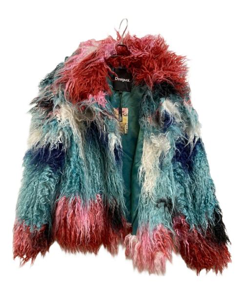 Desigual（デシグアル）Desigual (デシグアル) グラデーション フェイクファーショートジャケット マルチカラー サイズ:sの古着・服飾アイテム