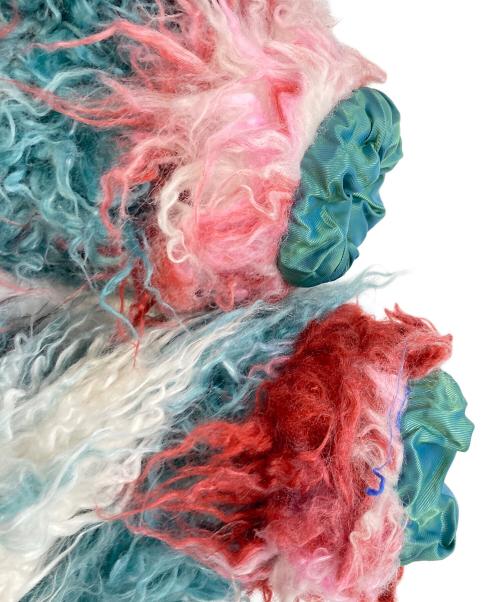 Desigual（デシグアル）Desigual (デシグアル) グラデーション フェイクファーショートジャケット マルチカラー サイズ:sの古着・服飾アイテム