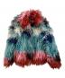 Desigual（デシグアル）の古着「グラデーション フェイクファーショートジャケット」｜マルチカラー
