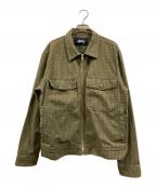 stussyステューシー）の古着「check garage jacket」｜オリーブ