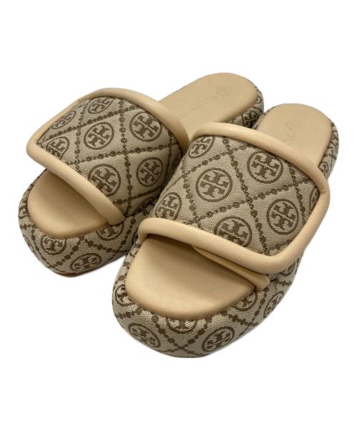 TORY BURCH（トリーバーチ）TORY BURCH (トリーバーチ) T MONOGRAM BUBBLE SLIDES ベージュ サイズ:7の古着・服飾アイテム