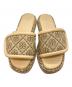 中古・古着 TORY BURCH (トリーバーチ) T MONOGRAM BUBBLE SLIDES ベージュ サイズ:7：18000円