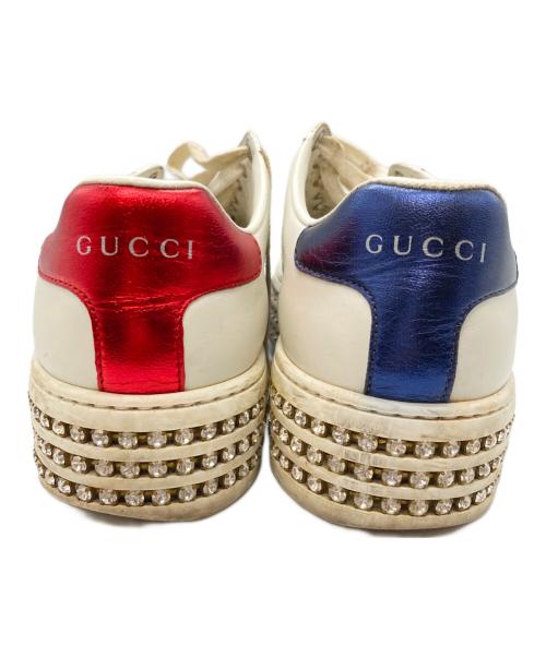 GUCCI（グッチ）GUCCI (グッチ) 厚底スニーカー ホワイト サイズ:35.5の古着・服飾アイテム