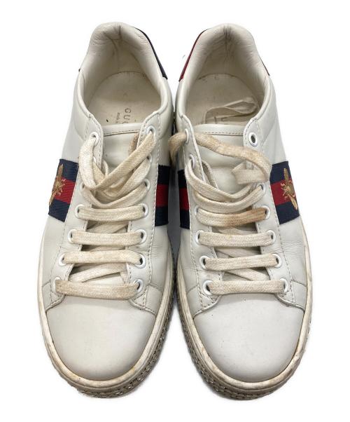GUCCI（グッチ）GUCCI (グッチ) 厚底スニーカー ホワイト サイズ:35.5の古着・服飾アイテム