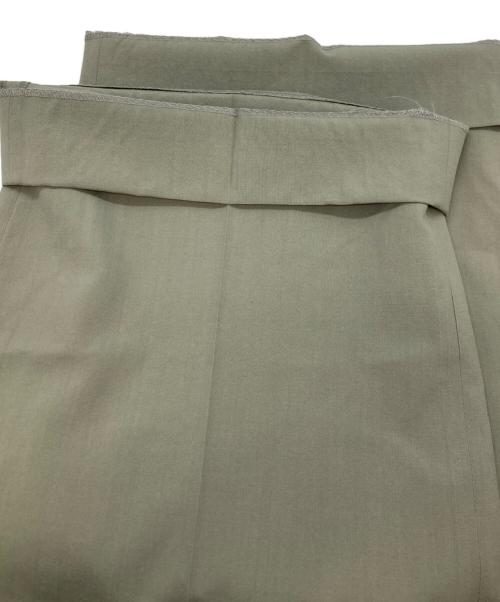 YOKE（ヨーク）YOKE (ヨーク) WOOL TROPICAL 3PLEATED WIDE-LEG TROUSERS グリーン サイズ:2の古着・服飾アイテム