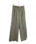 YOKE（ヨーク）の古着「WOOL TROPICAL 3PLEATED WIDE-LEG TROUSERS」｜グリーン