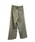 YOKE (ヨーク) WOOL TROPICAL 3PLEATED WIDE-LEG TROUSERS グリーン サイズ:2：21000円