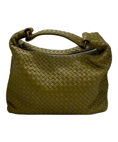 BOTTEGA VENETA（ボッテガベネタ）BOTTEGA VENETA (ボッテガベネタ) イントレチャートセミショルダーバッグ グリーンの古着・服飾アイテム