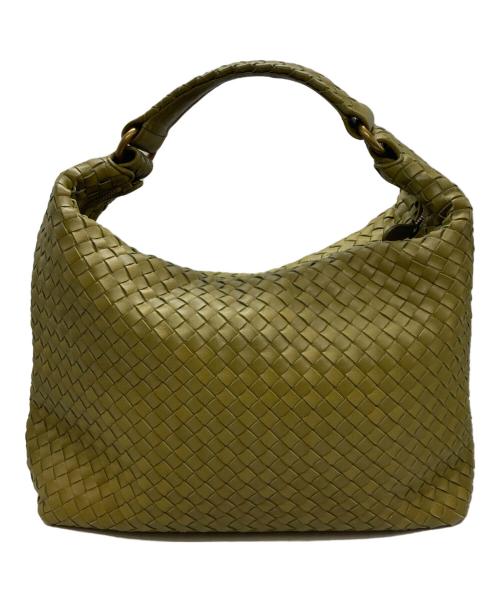 BOTTEGA VENETA（ボッテガベネタ）BOTTEGA VENETA (ボッテガベネタ) イントレチャートセミショルダーバッグ グリーンの古着・服飾アイテム