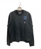 FRED PERRY×RAF SIMONSフレッドペリー×ラフシモンズ）の古着「デニムポケット付きスウェット」｜ブラック