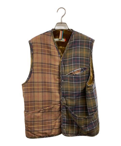 Barbour（バブアー）Barbour (バブアー) Paul Smith (ポールスミス) チェックライナーベスト ブラウン サイズ:36の古着・服飾アイテム