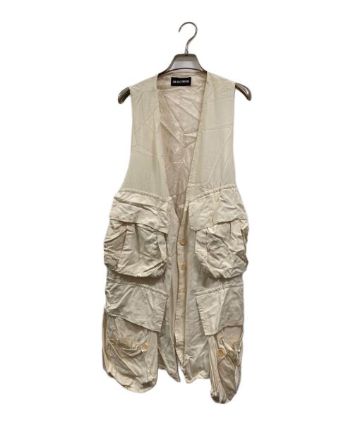 ANN DEMEULEMEESTER（アンドゥムルメステール）ANN DEMEULEMEESTER (アンドゥムルメステール) ベスト ホワイト サイズ:Sの古着・服飾アイテム
