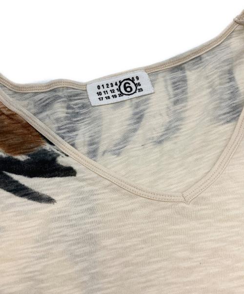 MM6 Maison Margiela（エムエムシックスメゾンマルジェラ）MM6 Maison Margiela (エムエムシックスメゾンマルジェラ) ロングスリーブカットソー ベージュ サイズ:表記なしの古着・服飾アイテム