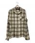 RRL（ダブルアールエル）の古着「レーヨン混オープンカラーチェックシャツ」｜グリーン×ホワイト