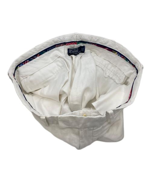 POLO RALPH LAUREN（ポロ・ラルフローレン）POLO RALPH LAUREN (ポロ・ラルフローレン) リネンスラックス ホワイト サイズ:38/32の古着・服飾アイテム