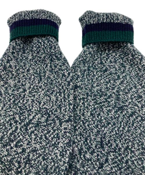 LACOSTE（ラコステ）LACOSTE (ラコステ) メランジワンポイントロゴニットカーディガン グリーン×ネイビー サイズ:4の古着・服飾アイテム