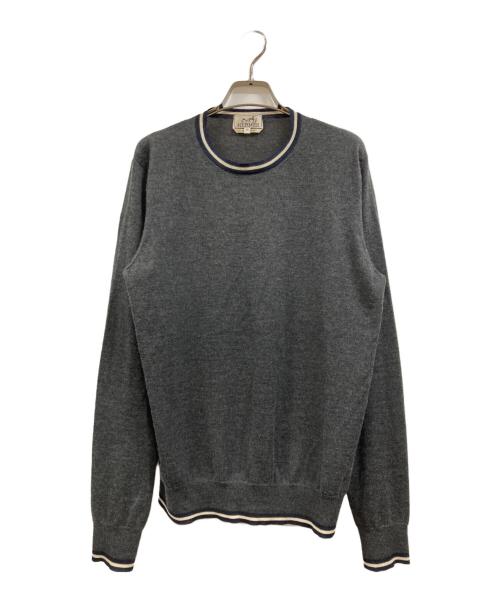 HERMES（エルメス）HERMES (エルメス) シルクカシミヤニット グレー サイズ:Mの古着・服飾アイテム