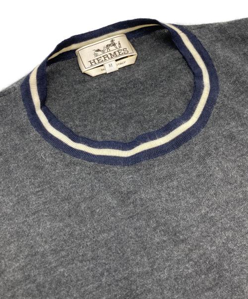 HERMES（エルメス）HERMES (エルメス) シルクカシミヤニット グレー サイズ:Mの古着・服飾アイテム
