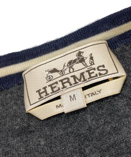 HERMES（エルメス）HERMES (エルメス) シルクカシミヤニット グレー サイズ:Mの古着・服飾アイテム