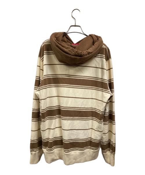 SUPREME（シュプリーム）SUPREME (シュプリーム) striped hooded crewneck ベージュ サイズ:Ｌの古着・服飾アイテム