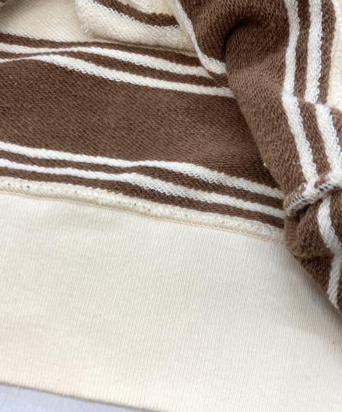 SUPREME（シュプリーム）SUPREME (シュプリーム) striped hooded crewneck ベージュ サイズ:Ｌの古着・服飾アイテム