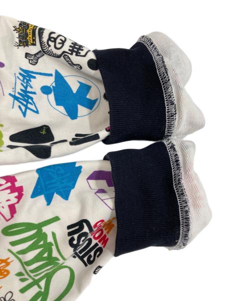 stussy（ステューシー）stussy (ステューシー) 歴代ロゴジップパーカー ホワイト サイズ:Mの古着・服飾アイテム