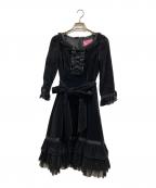 Angelic Prettyアンジェリックプリティー）の古着「ベロアワンピース」｜ブラック