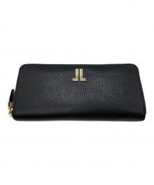 LANVIN COLLECTION（ランバンコレクション）の古着「ラウンドファスナー長財布」｜ブラック