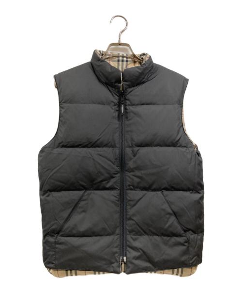 BURBERRY LONDON（バーバリーロンドン）BURBERRY LONDON (バーバリーロンドン) リバーシブルノヴァチェックダウンベスト ブラック サイズ:160Aの古着・服飾アイテム