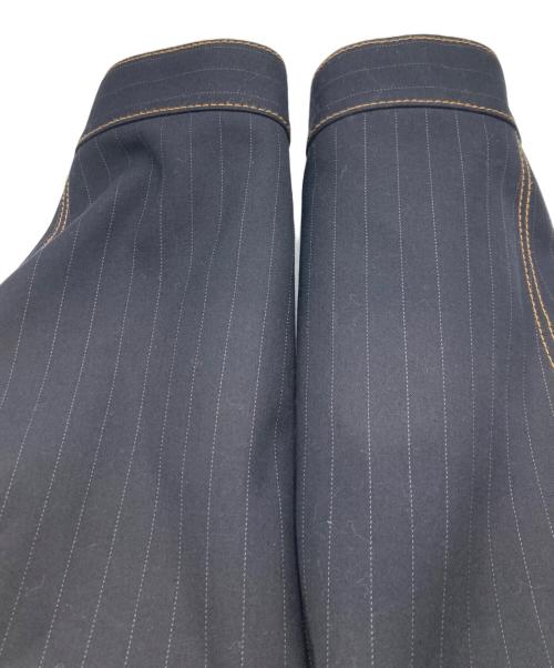 sacai（サカイ）sacai (サカイ) Chalk Stripe Bonding Jacket ブラック サイズ:3の古着・服飾アイテム
