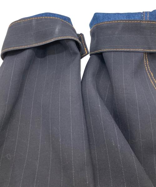 sacai（サカイ）sacai (サカイ) Chalk Stripe Bonding Jacket ブラック サイズ:3の古着・服飾アイテム
