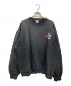 stussyステューシー）の古着「ジャズマンプリントスウェット」｜ブラック