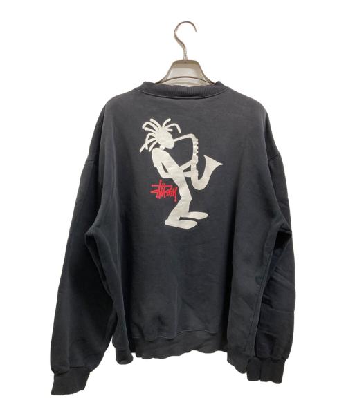 stussy（ステューシー）stussy (ステューシー) ジャズマンプリントスウェット ブラック サイズ:Lの古着・服飾アイテム