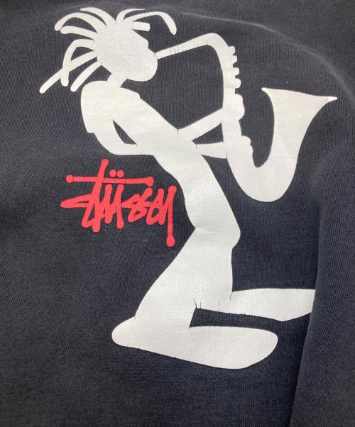 stussy（ステューシー）stussy (ステューシー) ジャズマンプリントスウェット ブラック サイズ:Lの古着・服飾アイテム
