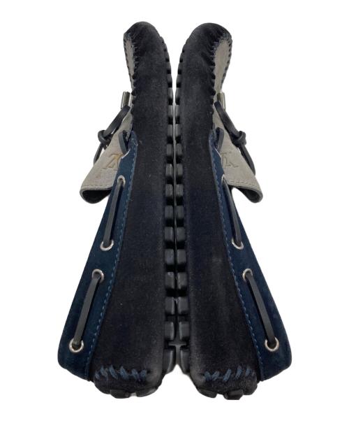 LOUIS VUITTON（ルイ ヴィトン）LOUIS VUITTON (ルイ ヴィトン) ドライビングシューズ グレー×ネイビー サイズ:M10の古着・服飾アイテム