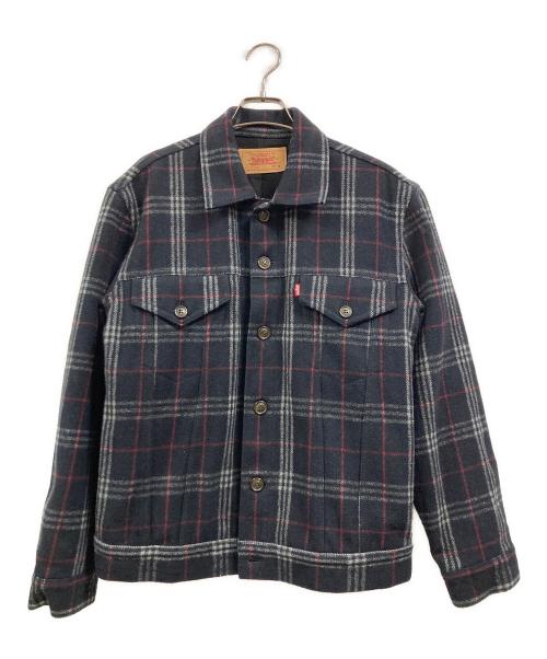 LEVI'S（リーバイス）LEVI'S (リーバイス) ウールチェックトラッカージャケット ネイビー サイズ:Mの古着・服飾アイテム