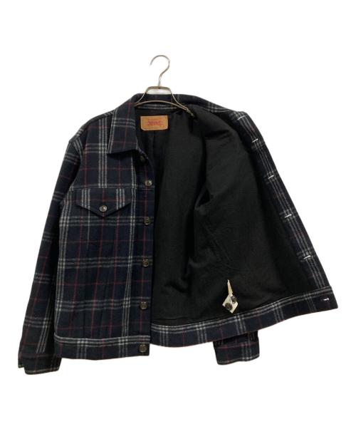 LEVI'S（リーバイス）LEVI'S (リーバイス) ウールチェックトラッカージャケット ネイビー サイズ:Mの古着・服飾アイテム
