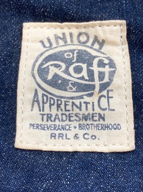 RRL（ダブルアールエル）RRL (ダブルアールエル) デニムレザートートバッグ ネイビー×ブラウンの古着・服飾アイテム