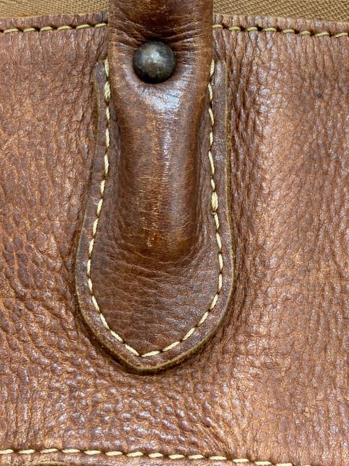 RRL（ダブルアールエル）RRL (ダブルアールエル) デニムレザートートバッグ ネイビー×ブラウンの古着・服飾アイテム