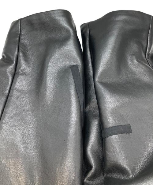 EMPORIO ARMANI（エンポリオ アルマーニ）EMPORIO ARMANI (エンポリオ アルマーニ) エコレザージャケット ブラック×ブラウン サイズ:50の古着・服飾アイテム