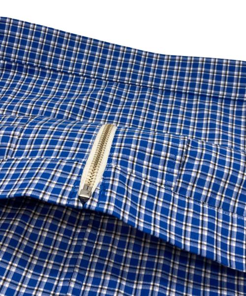 UNUSED（アンユーズド）UNUSED (アンユーズド) CHECK BLOUSON ブルー サイズ:1 未使用品の古着・服飾アイテム