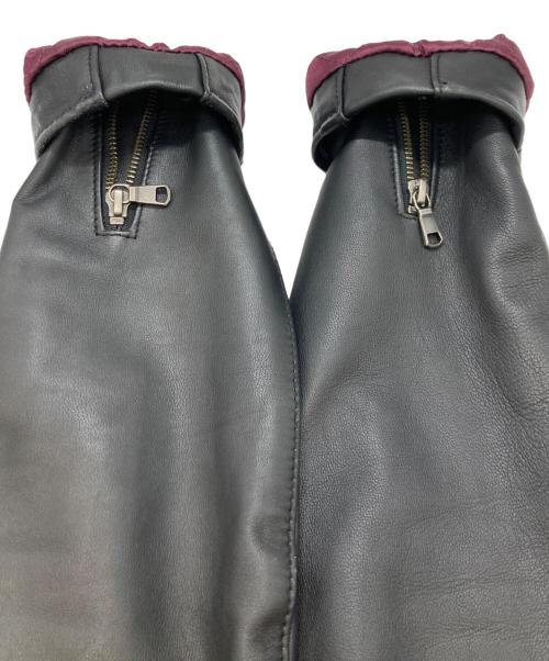 TETE HOMME（テット オム）TETE HOMME (テット オム) ラムレザーライダースジャケット ブラック サイズ:6の古着・服飾アイテム