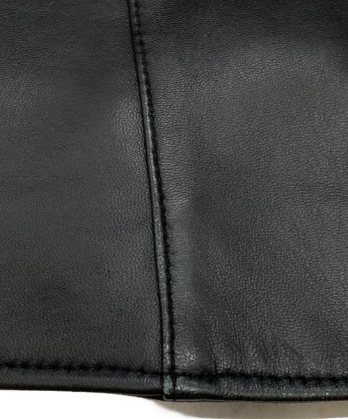 TETE HOMME（テット オム）TETE HOMME (テット オム) ラムレザーライダースジャケット ブラック サイズ:6の古着・服飾アイテム