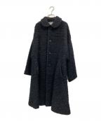COMME des GARCONS COMME des GARCONSコムデギャルソン コムデギャルソン）の古着「丸襟ツイードコート」｜ブラック