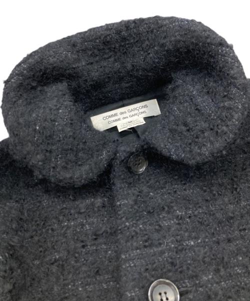 COMME des GARCONS COMME des GARCONS（コムデギャルソン コムデギャルソン）COMME des GARCONS COMME des GARCONS (コムデギャルソン コムデギャルソン) 丸襟ツイードコート ブラック サイズ:Mの古着・服飾アイテム