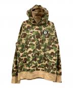 A BATHING APE×PUMAアベイシングエイプ×プーマ）の古着「ABCカモBAPEフーディ」｜グリーン